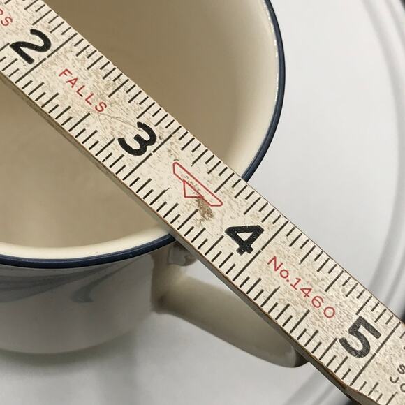 Vintage Lenox Set of 2 Coffee Tea Mugs Poppies On Blue Made In USA Replacements - Picture 10 of 10